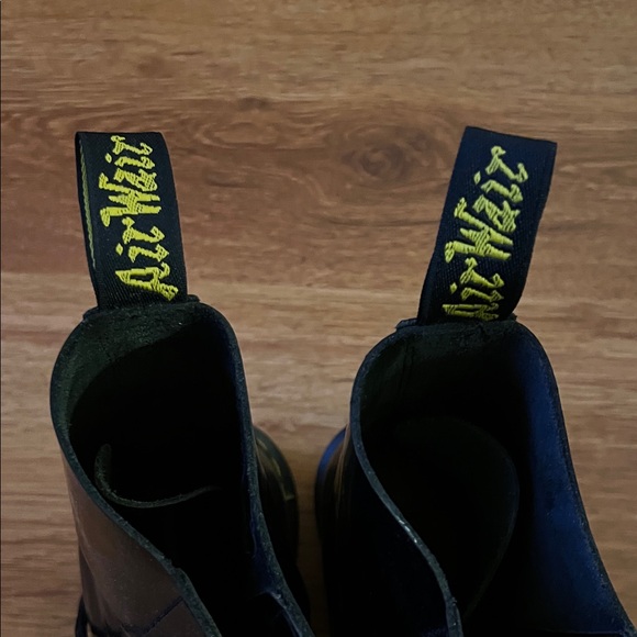 Dr. Martens Shiny Black Lace-Up Boots - Picture 2 of 7